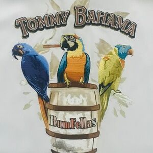 Tommy Bahama Embroidered 🍹RUM FELLAS 🦜 Silk Camp Shirt (Size: XL)